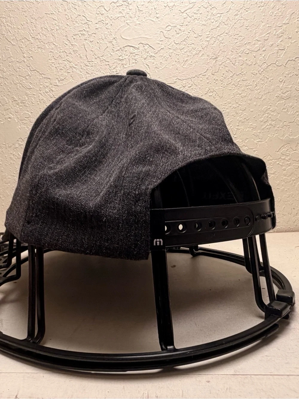 Travis Mathew Dark Gray Patch Baseball Cap with Black and White Logo